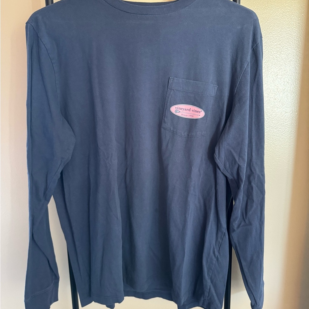 Vineyard Vines Lacrosse Blue Pocket Tee